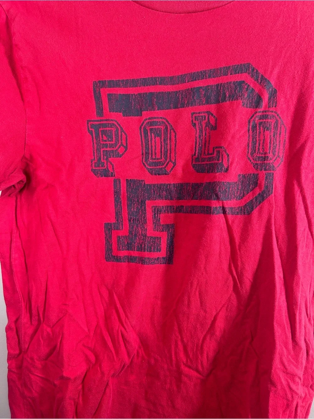 Ralph Lauren Red Short Sleeve Polo Graphic Tee
